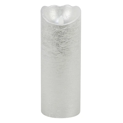 Silver LED Wax Candle