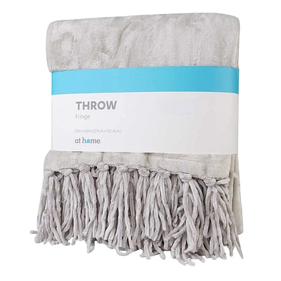 Light Fringe Throw Blanket