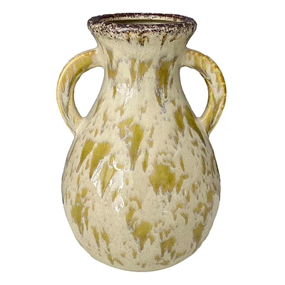 Splotch Ceramic Vase with Handles