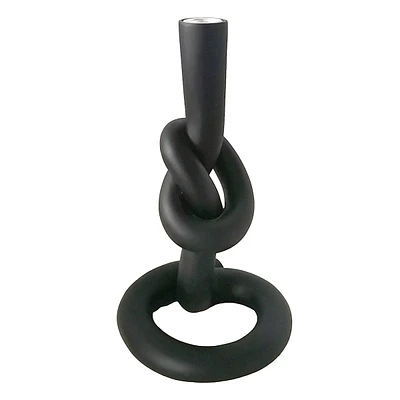 Crosby St. Black Knot Taper Candle Holder, 9.5"