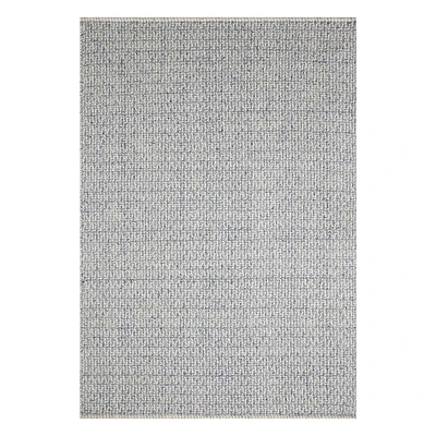 A514 Ace Cobalt/Ivory Woven Wool 5X7