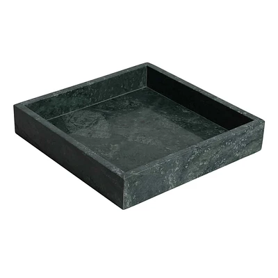 Green Marble Square Decorative Tray, 8"