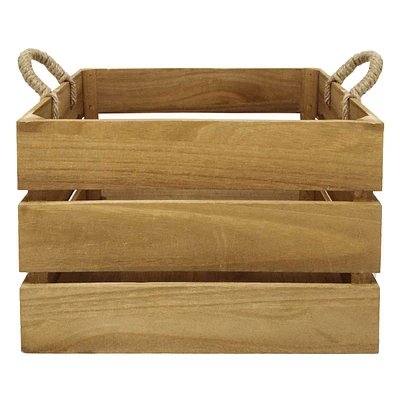 Natural Wooden Storage Basket