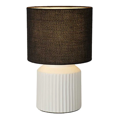 Crosby St. Ceramic Table Lamp with Slub Shade, 16"