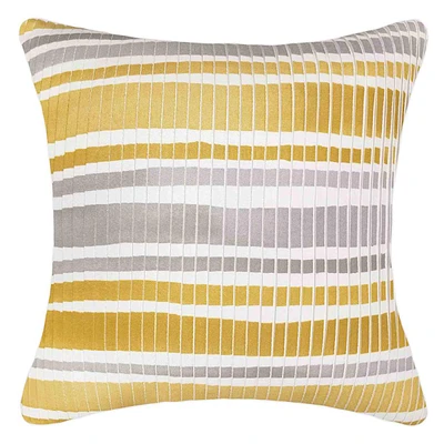 Gold Sleek Striped Throw Pillow, 18"