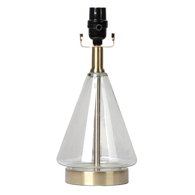 Crosby St. Clear Glass Cone Lamp Base