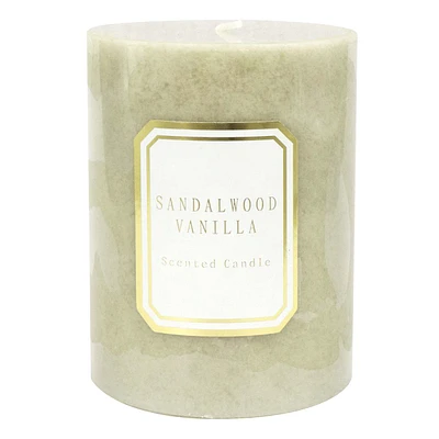 Providence Sandalwood Vanilla Scented Pillar Candle