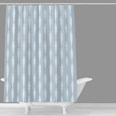 Providence Blue Fern Printed Shower Curtain, 72"