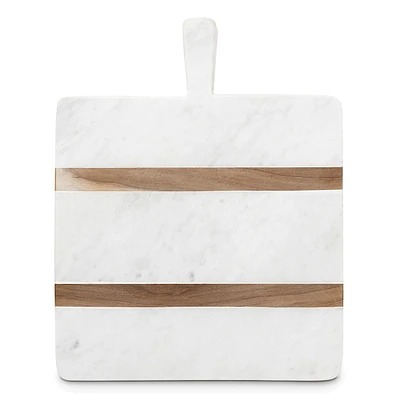 Providence Marble & Wood Rectangle Cheese Board, 10"