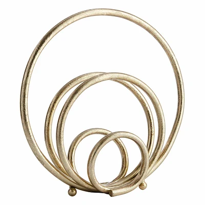 Metal Gold Circle Figurine, 12"