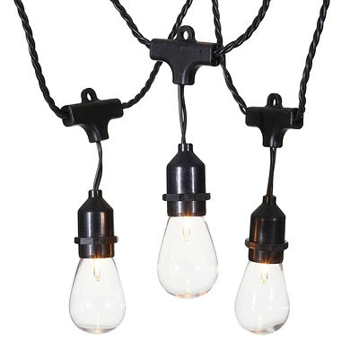 30-Count UL D40 Edison Bulb String Light Set with Black Wire