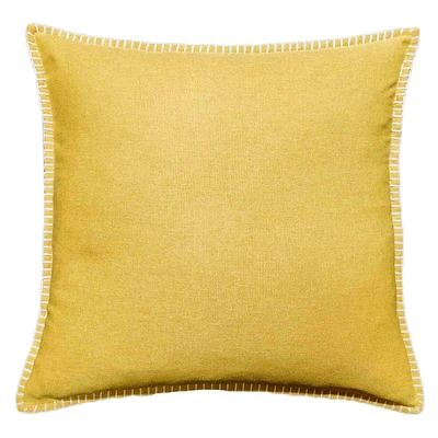 Heathered Whip Stitch Feather Filled Throw Pillow