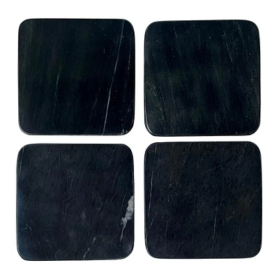 Crosby St. Set of 4 Black Marble Coasters