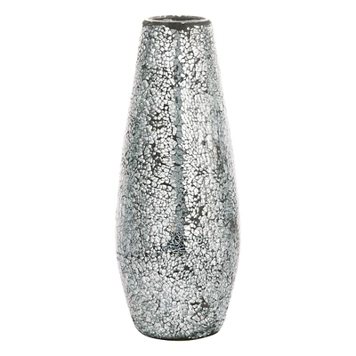 Crushed Mirror Mosaic Vase, 15"