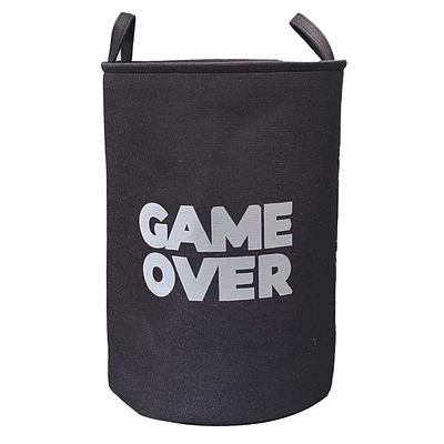 Kids Black Game Over Laundry Hamper