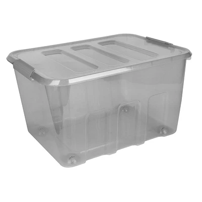 Storage Tote with Latch & Wheels