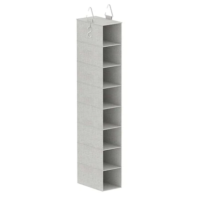 8-Shelf Grey Hanging Closet Storage Organizer