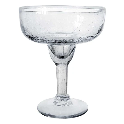 Clear Crackle Glass Margarita Glass