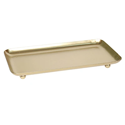 Gold Metal Decorative Tray, 12x6