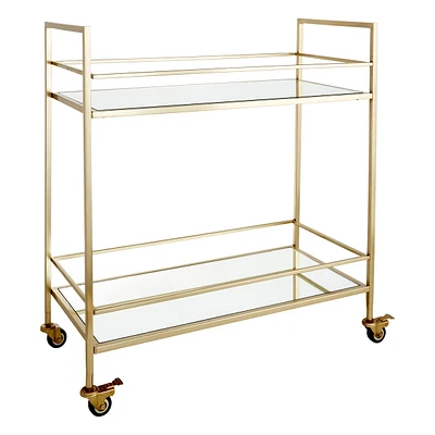 Providence Regina Gold Mirror Bar Cart