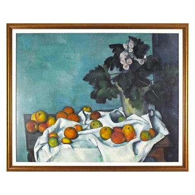 Glass Framed Still Life with Apples Print Wall Art, 31.5x26