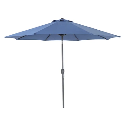 Navy Blue Crank & Tilt Round Outdoor Patio Umbrella