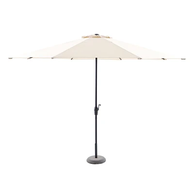 Tan Crank Round Outdoor Patio Umbrella, 11'