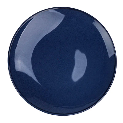 Set of 4 Dark Blue Reactive Glazed Stoneware Salad Plate, 7.75"