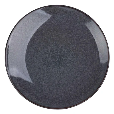 Set of 4 Grey Reactive Glazed Stoneware Salad Plate, 7.75"