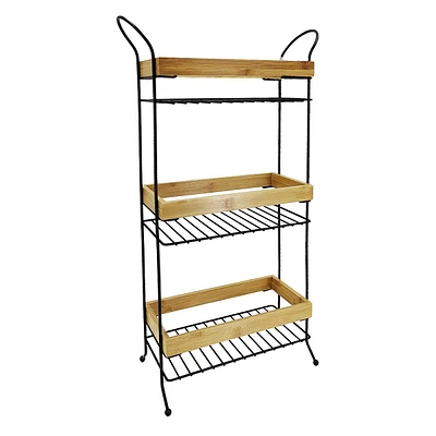 Black Bamboo Spa Rack