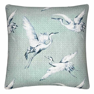 Providence Heron Printed Throw Pillow, 18"