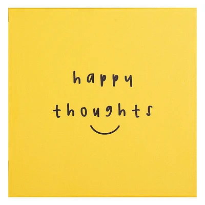 Happy Thoughts Emoji Canvas Wall Art, 12"