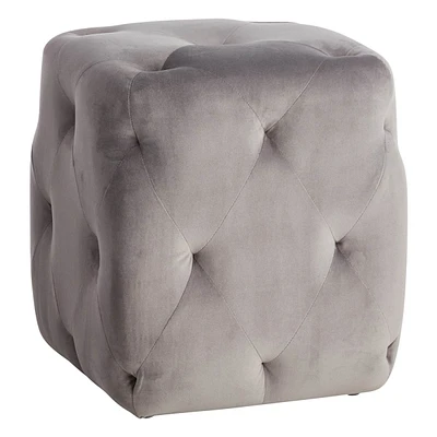 Providence Amelia Square Ottoman, Grey