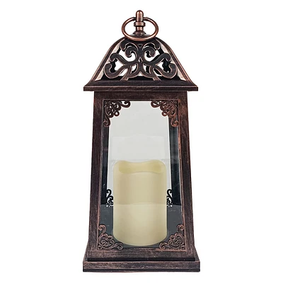 Bronze LED Outdoor Lantern, 12"