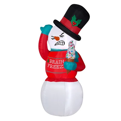 Inflatable Shivering Brain Freeze Snowman, 6'