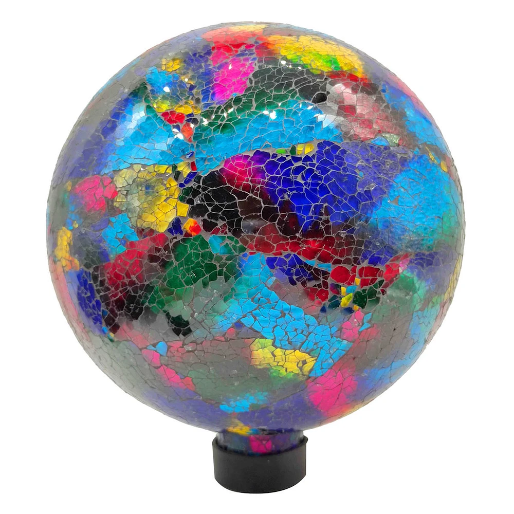 Blue & Mosaic Glass Garden Gazing Ball