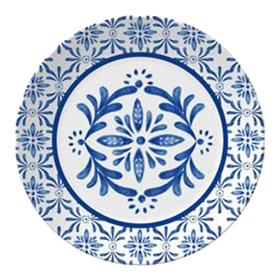 Blue Mosaic Melamine Dinner Plate, 11"