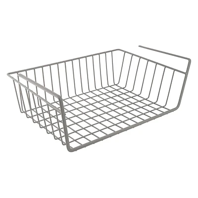 Grey Under the Shelf Storage Basket, Medium