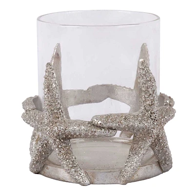 Glass Starfish Candle Holder, 5"