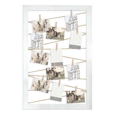 Distressed White Clip Collage Frame, 27x39