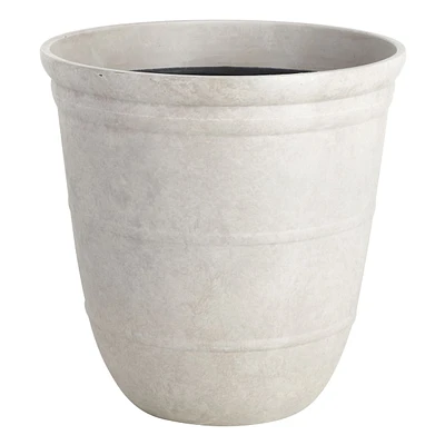 Ares White Stone Outdoor Planter