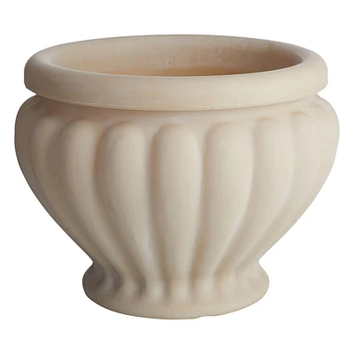 Providence Antique White Fluted Urn Planter, Extra Large