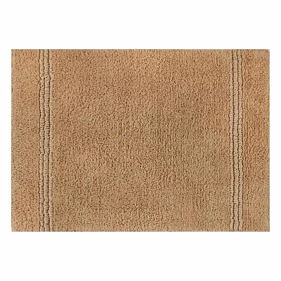 2-Pack Natural Simple Stripe Bath Rug Set, 17x24 & 20x32