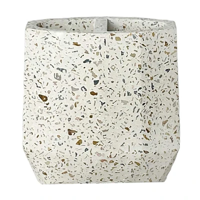 Crosby St. Mica White Terrazzo Cement Toothbrush Holder, 4.4"