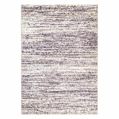 (A452) Heather Fields Light Taupe Shag Area Rug, 5x7