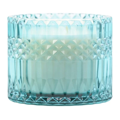 2-Wick Textured Glass Citronella Candle