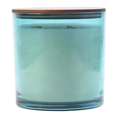 4-Wick Citronella Glass Candle with Wooden Lid