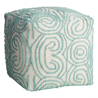 Zen Circle Pouf, Green