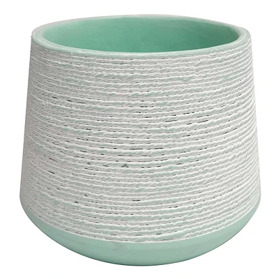 Indoor Green Concrete Rope Pot