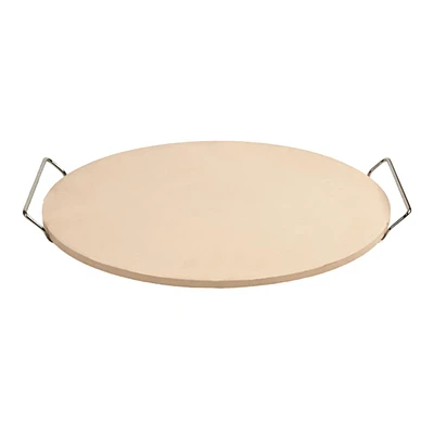 Round Pizza Stone with Wire Frame, 15"